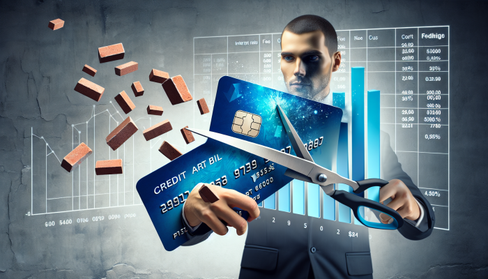 Online Lenders For Debt Consolidation Loans: The Ultimate Guide | DCL A person cutting a credit card bill, symbolizing debt consolidation and financial savings.