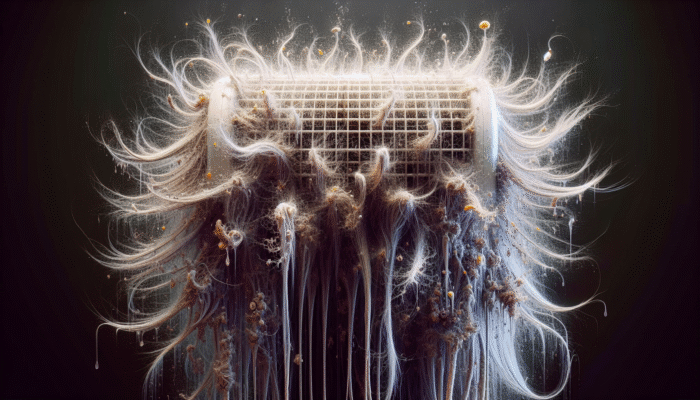 Exploring How Heaters Impact Hair Health: Hair strands drying and frizzing due to heater's low-humidity effect.
