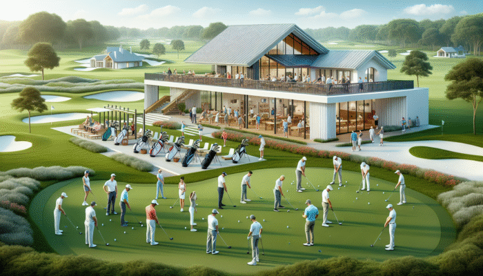 A vibrant golf academy at Durban Country Club offering personalized instruction to golfers of all levels.