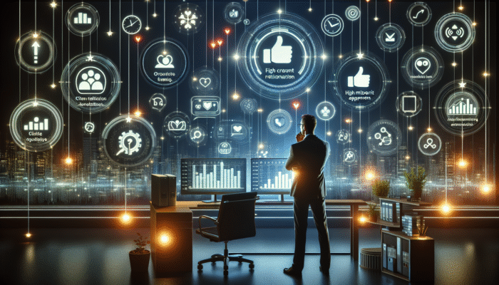 Person analyzing positive client reviews and testimonials on a computer, indicating clearing office reliability and efficiency.