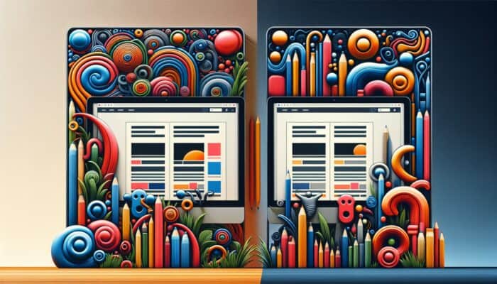 A comparison highlighting two identical websites with different ad placements; one demonstrates high user engagement while the other shows low interaction, showcasing the impact on revenue.