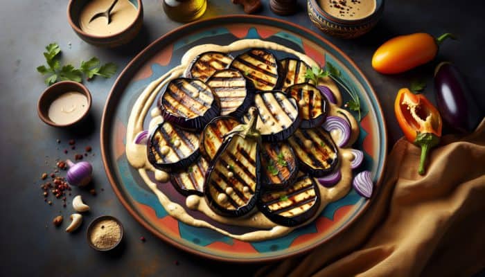 Grilled Eggplant with Savory Tahini Sauce Delight
