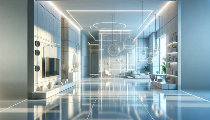 Post-Clearance Cleaning Methods in the UK: A pristine, newly renovated room with sparkling clean surfaces, ready for use.