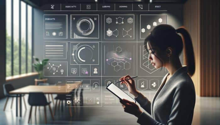 Minimalist interface design with clean lines, enhancing user focus and ease of navigation.