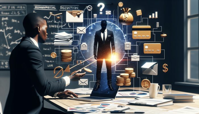 debt consolidation and cryptocurrency trends: UK Focus | DCL Person consolidating various debts into one glowing financial document.