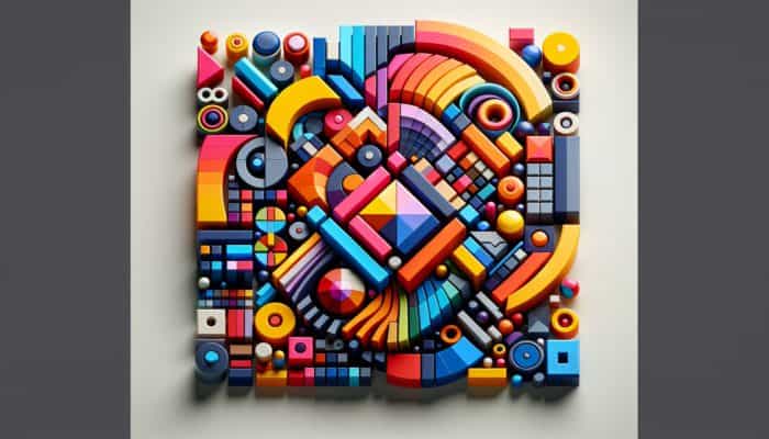 Bold, solid color blocks in a striking pattern used in logo, ad, and packaging for clarity and recognizability.