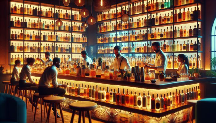 A vibrant tequila bar with extensive premium and artisan selections, knowledgeable staff, and cozy atmosphere.
