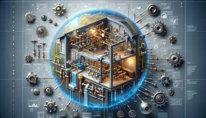 Water Valve Replacement Services in Burnaby: Cross-section of home plumbing system showing various water valves controlling flow and preventing leaks.