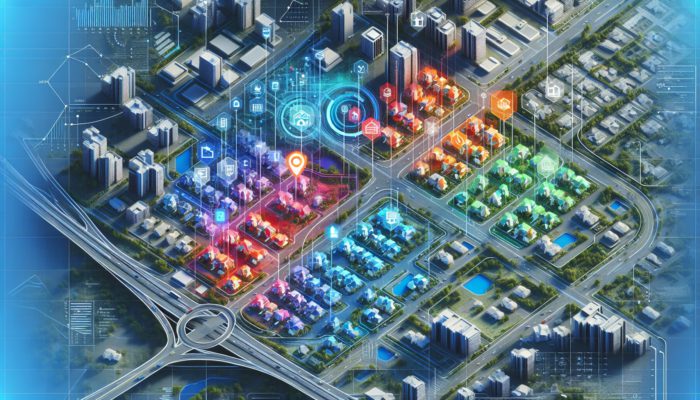 A colorful map of Standerton showing mid-level property prices influenced by location and transport proximity.
