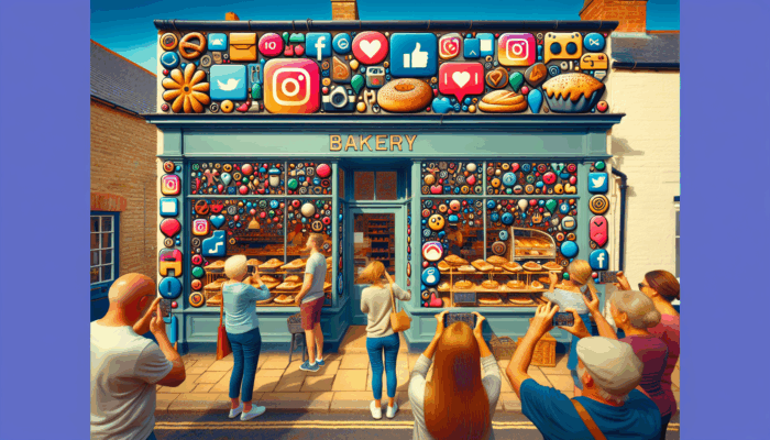 Local bakery in Chipping Campden successfully using social media to showcase baked goods and engage customers.